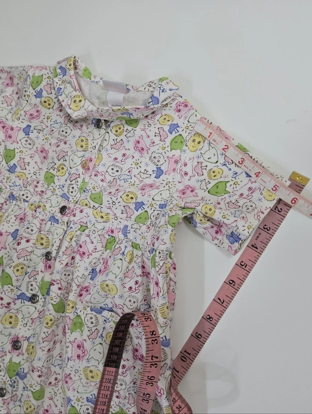 Vtg 1999 Carter's X Yoko Ono John Lennon Animal Print Toddler Girls Dress Sz 5T